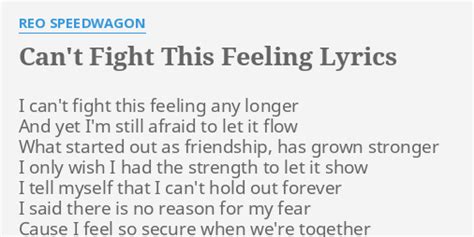Can't Fight This Feeling Lyrics Meaning