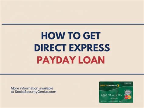 Can I Get A Loan On My Direct Express Card