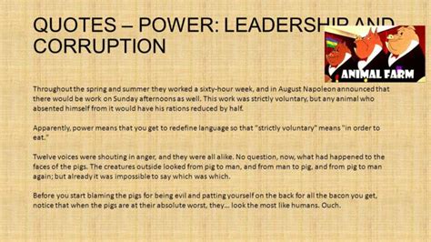 Can Power Cause Corruption Animal Farm