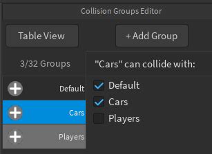 Can a player\'s parts be part of multiple collision groups - Scripting 