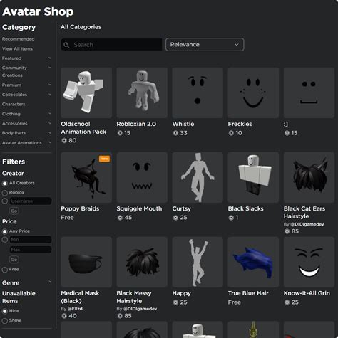 Can you use and sell Avatar Shop items made by Roblox in games 