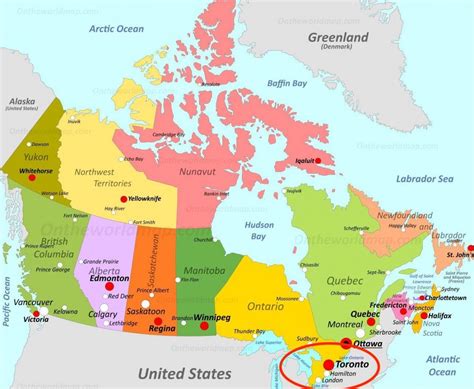 Canada Map With Toronto