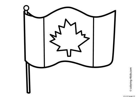 Canada Flag Color Page