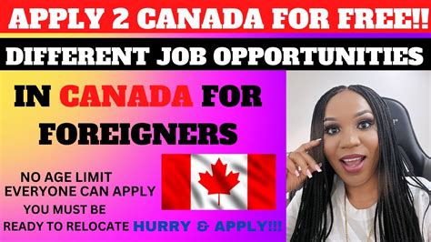 Canada Jobs For Foreigners