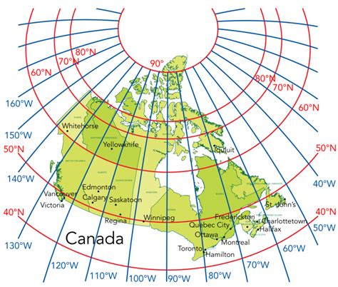 Canada Latitude And Longitude