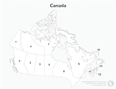 Canada Quiz Image of the map of Canada Easy Science For Kids