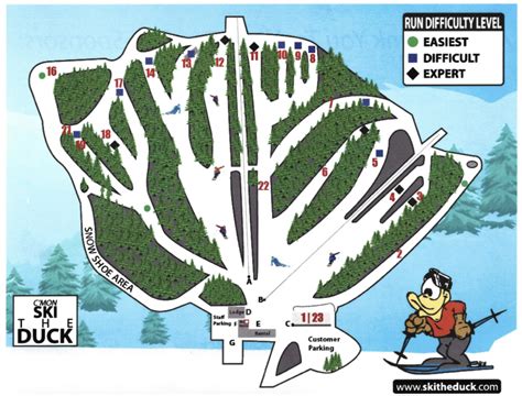 Duck Mountain Ski Area Piste Map / Trail Map