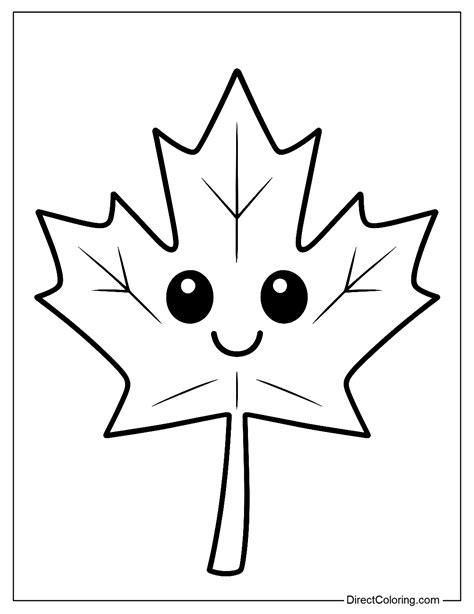 Canada Maple Leaf Coloring Page