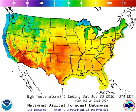 Highest heat index minus lowest wind chill this map shows the range