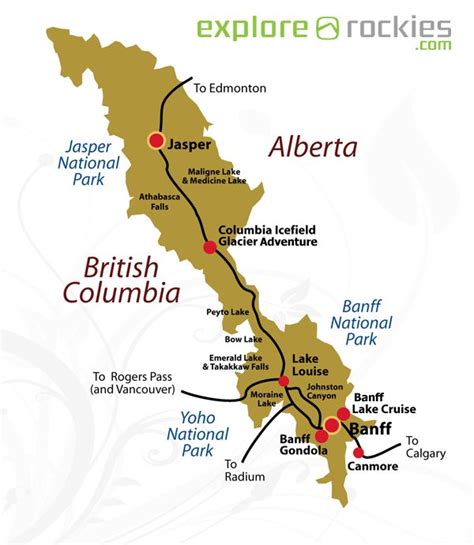 Canadian Rockies Map