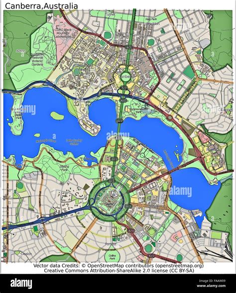 Canberra city map