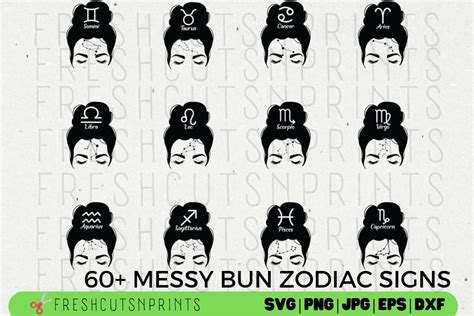 Download Cancer, Zodiac Sign, Messy Bun, Dripping Files For Crafts