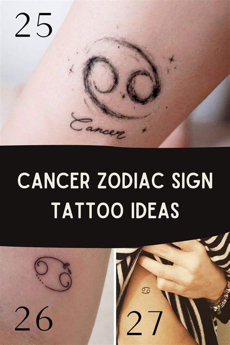 27 Cancer Zodiac Tattoo Designs With Actual Meaning