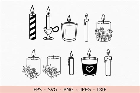 Illuminate Your Designs with Our Stunning Candle SVG Collection