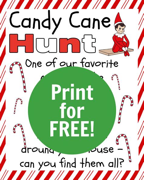 Candy Cane Hunt Printable