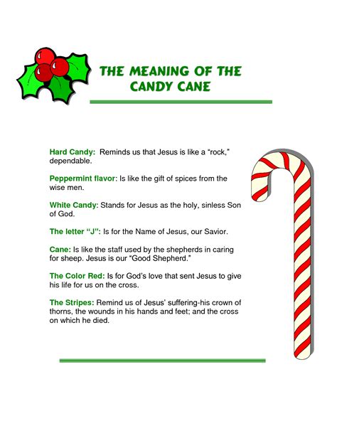 Candy Cane Printable Story