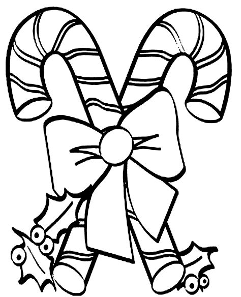 Candy Canes Coloring Pages Printable