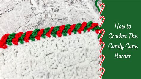 Candy Cane Crochet Border