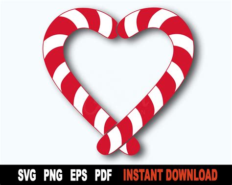 78+ Candy Cane Heart Svg Free, Sent Physical Myscrapchick. Candy Cane Heart Vector Svg Icon