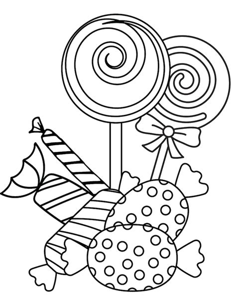 Candy Coloring Book Pages