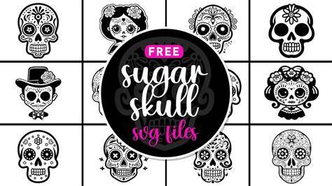 Unlock the Creativity with our Mesmerizing Collection of Candy Skull Svg files!