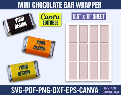 Candy Wrappers Template
