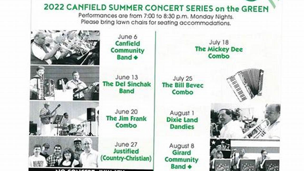 Canfield Fair 2025 Concert Schedule