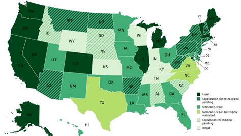 Legal States For Weed Map Printable Map