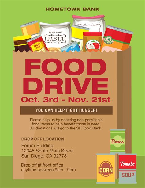 Canned Food Drive Flyer Template – 2023