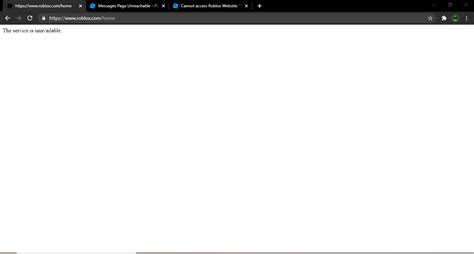 Cannot access Roblox Website: \"The service is unavailable.\" - Bug 