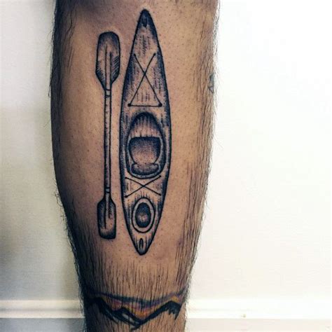40 Canoe Tattoo Designs For Men Kayak Ink Ideas