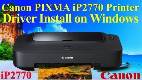 Cara Instal Driver Printer Canon ip2770 di Laptop
