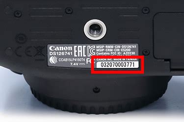 Serial Number Kamera Canon
