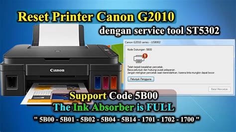 Langkah-langkah mereset printer Canon G2010