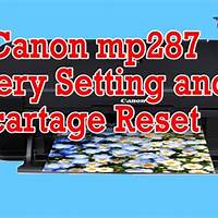 Canon MP287 printer problems