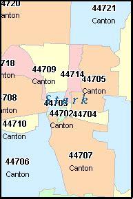 Canton GA Zip Code Map