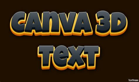 Canva 3D Text Templates