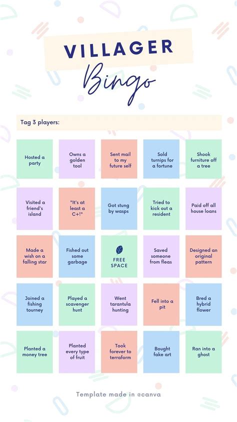 Canva Bingo Template