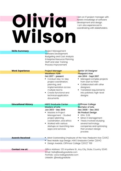 Canva For Resume