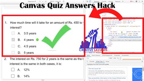 How To Cheat On Canvas Quizzes Using Inspect