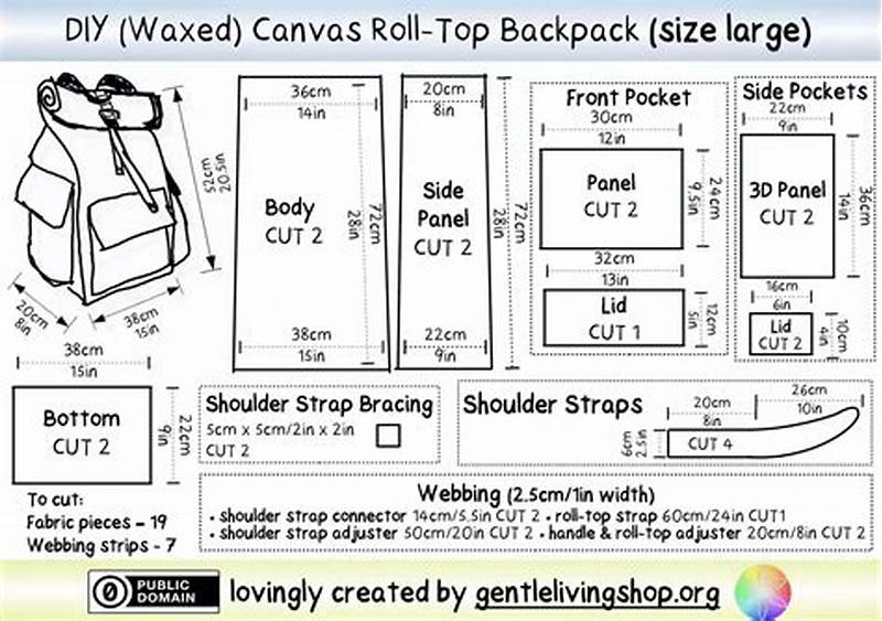 Canvas Backpack Pattern