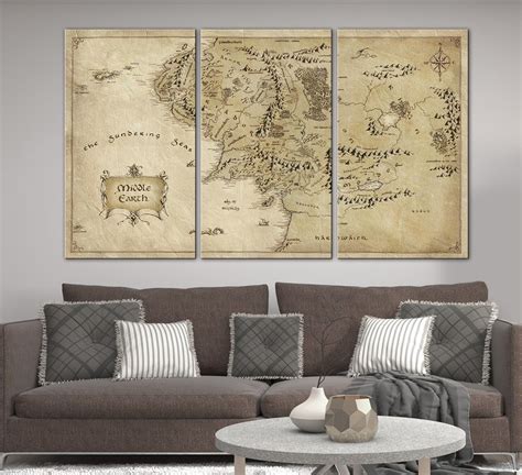 Canvas Middle Earth Map