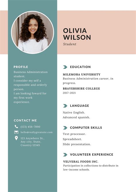 Canvas Resume Templates For Freshers