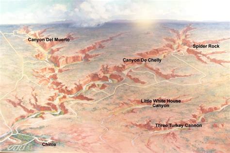 Yellowstone Canyon Arizona Vintage USGS Topo Map 1955 Canyon de Chelly