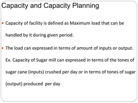 Capacity and Layout