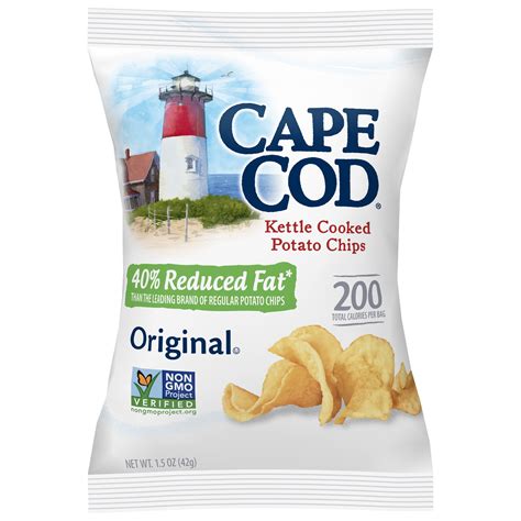 Cape Cod Multipack Reduced Fat Original Kettle Cooked Potato Chips, 1.5