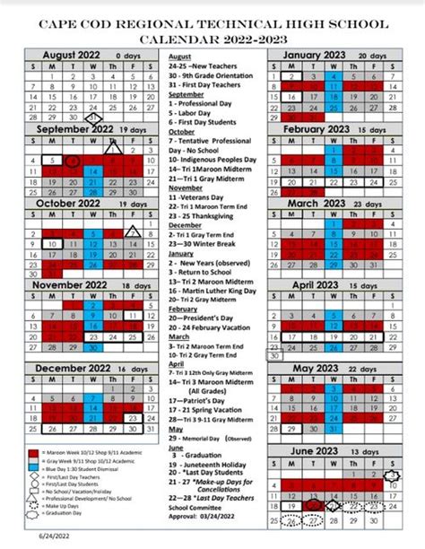 Cape Cod Tech Calendar