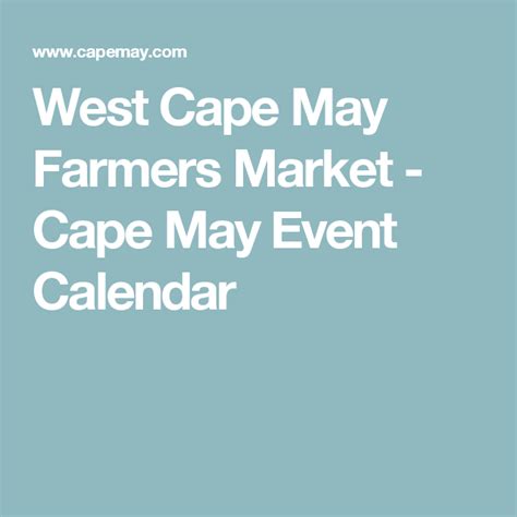Cape May Calendar Of Events