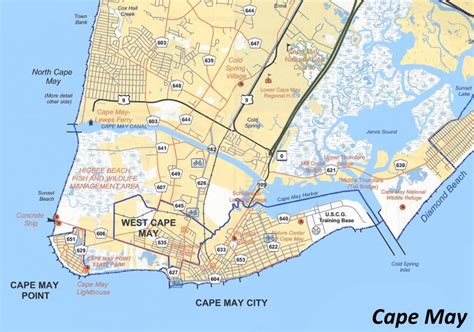 Printable Cape May Map Printable Map of The United States