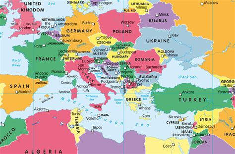 Large detailed political map of the World with capitals and major